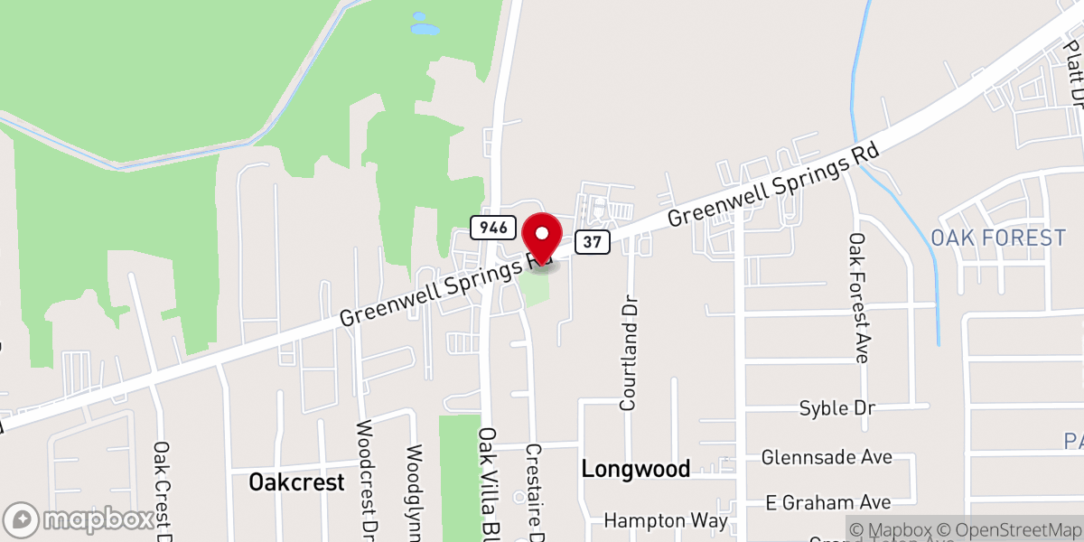 Map showing location of Mt Olive Baptist Church