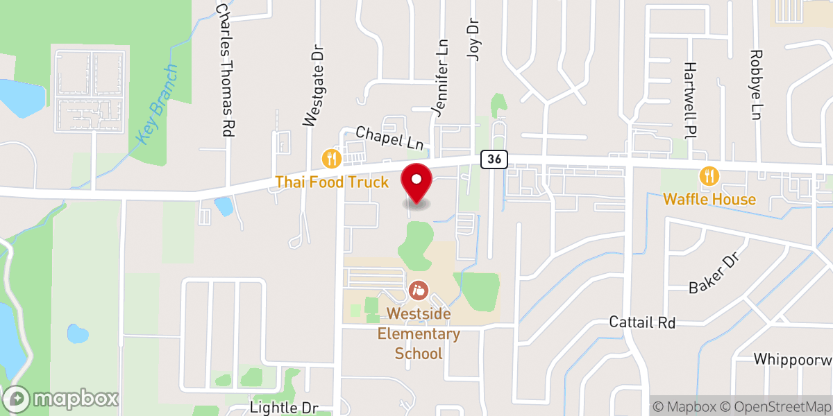 Map showing location of Little Saints Child Development Center