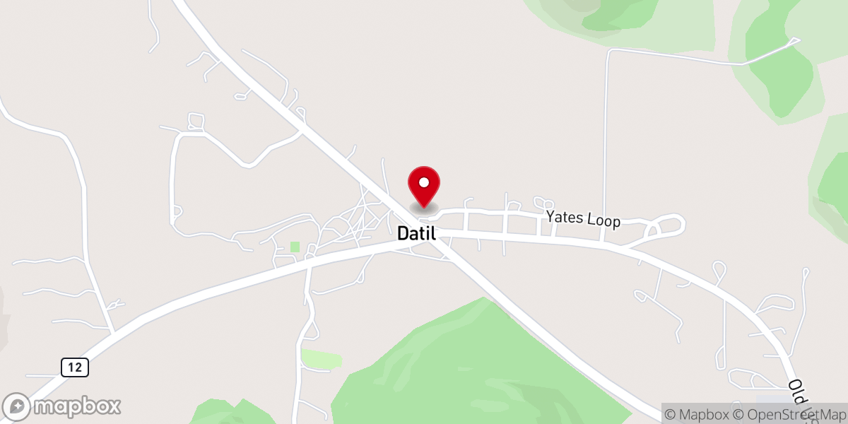 Map showing location of Datil Baptist Church