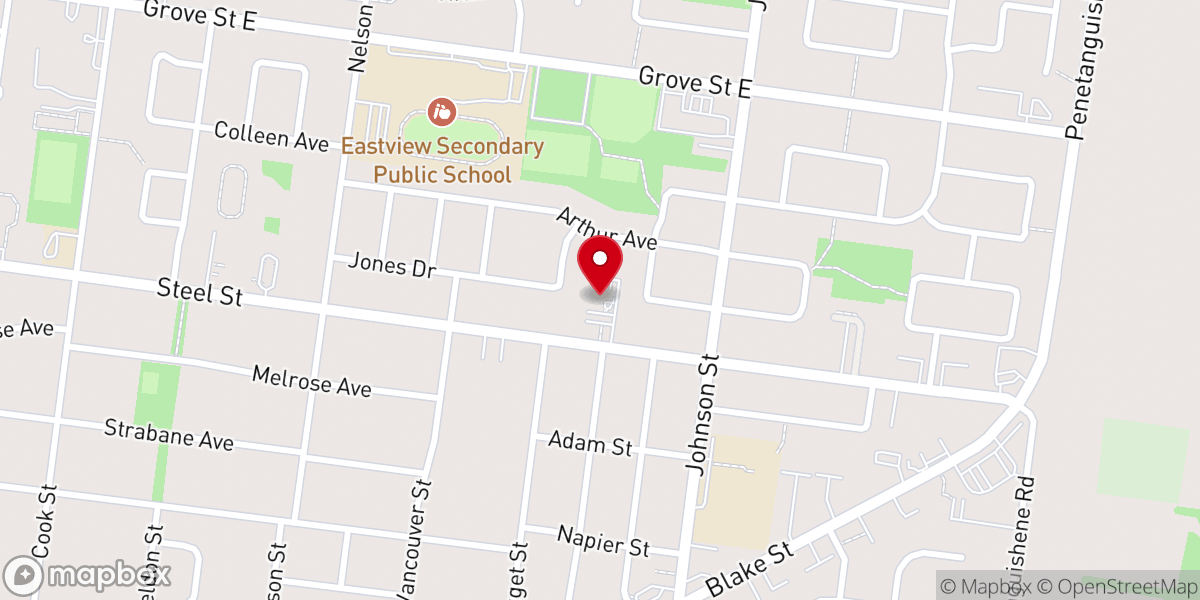 Map showing location of Westminster Presbyterian Church