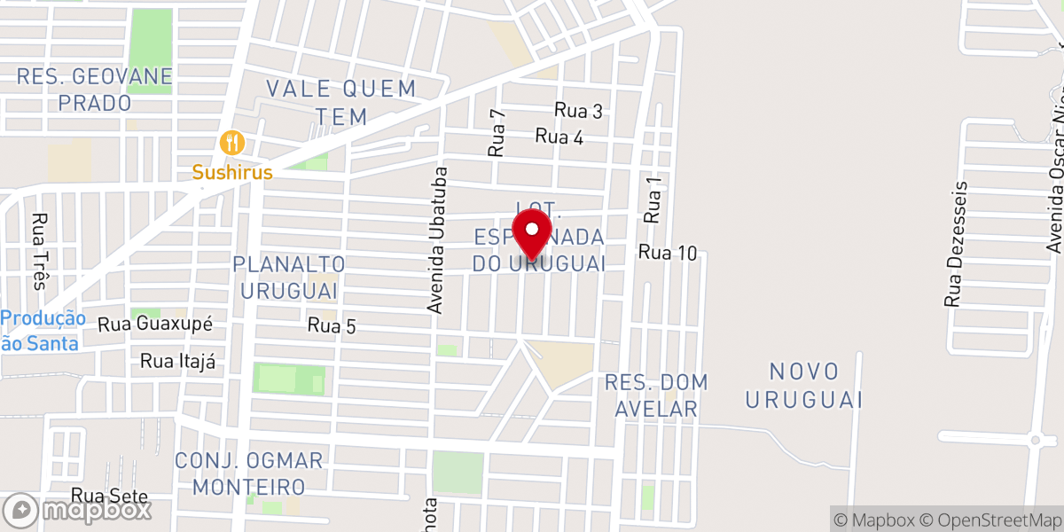 Map showing location of Primeira Igreja Batista no Esplanada do Uruguai