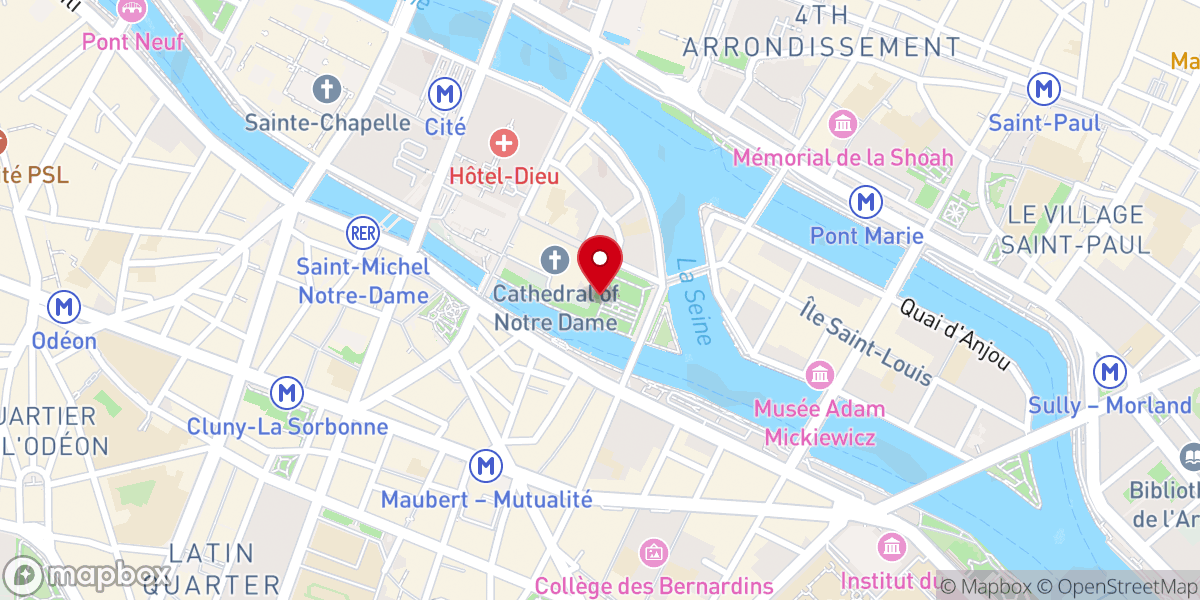 Map showing location of Square Jean XXIII