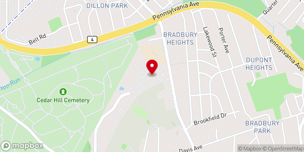 Map showing location of Galilee Baptist Church