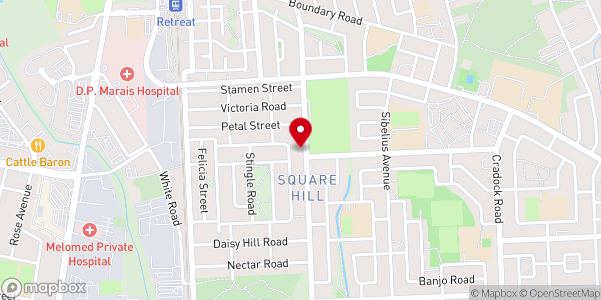 Map showing location of Rhema Cornerstone Faith Ministries