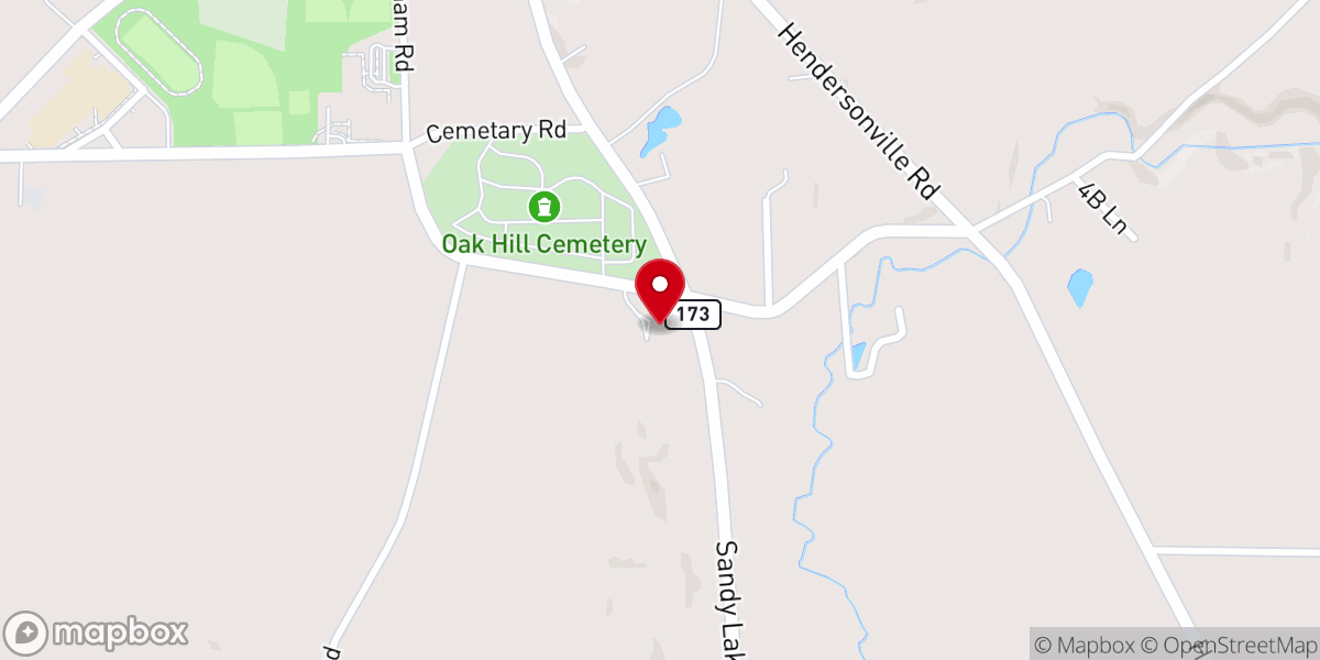 Map showing location of Lakeview Area Community Church