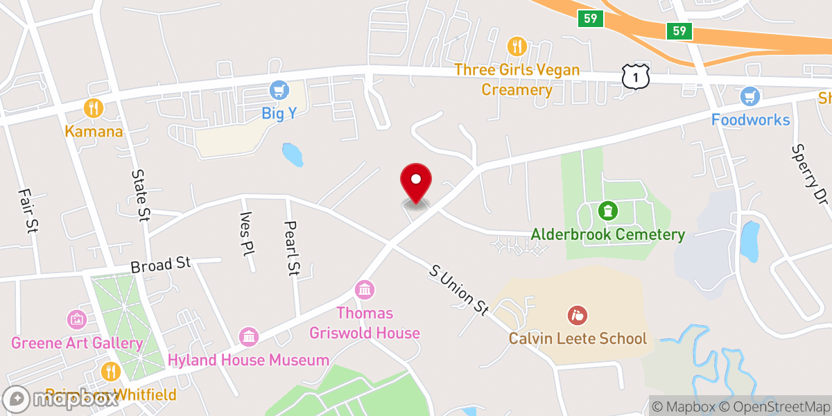 Map showing location of Bethel Assembly of God Church