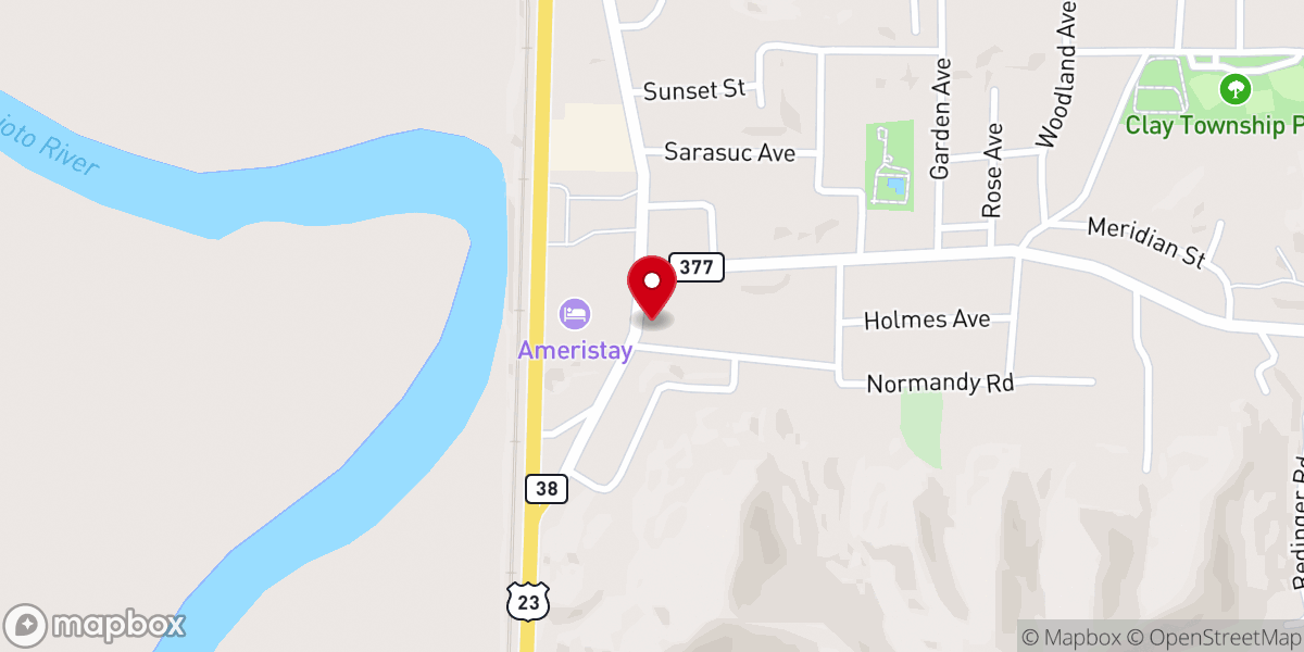 Map showing location of Portsmouth Baptist Church