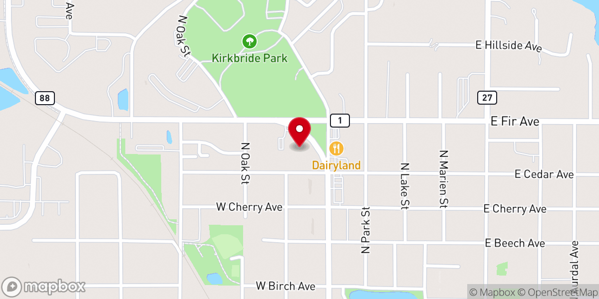 Map showing location of Stumbeano's Coffee Roasters