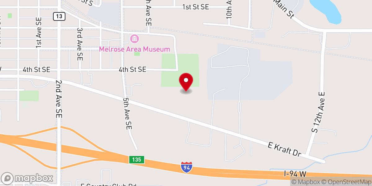 Map showing location of Church of St. Mary, Melrose