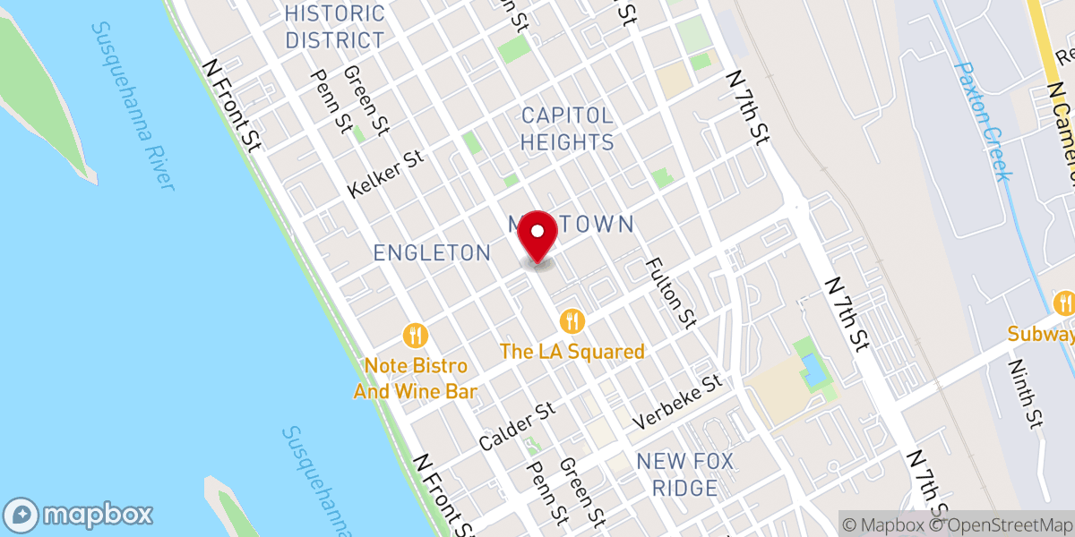 Map showing location of Trinity Church of God