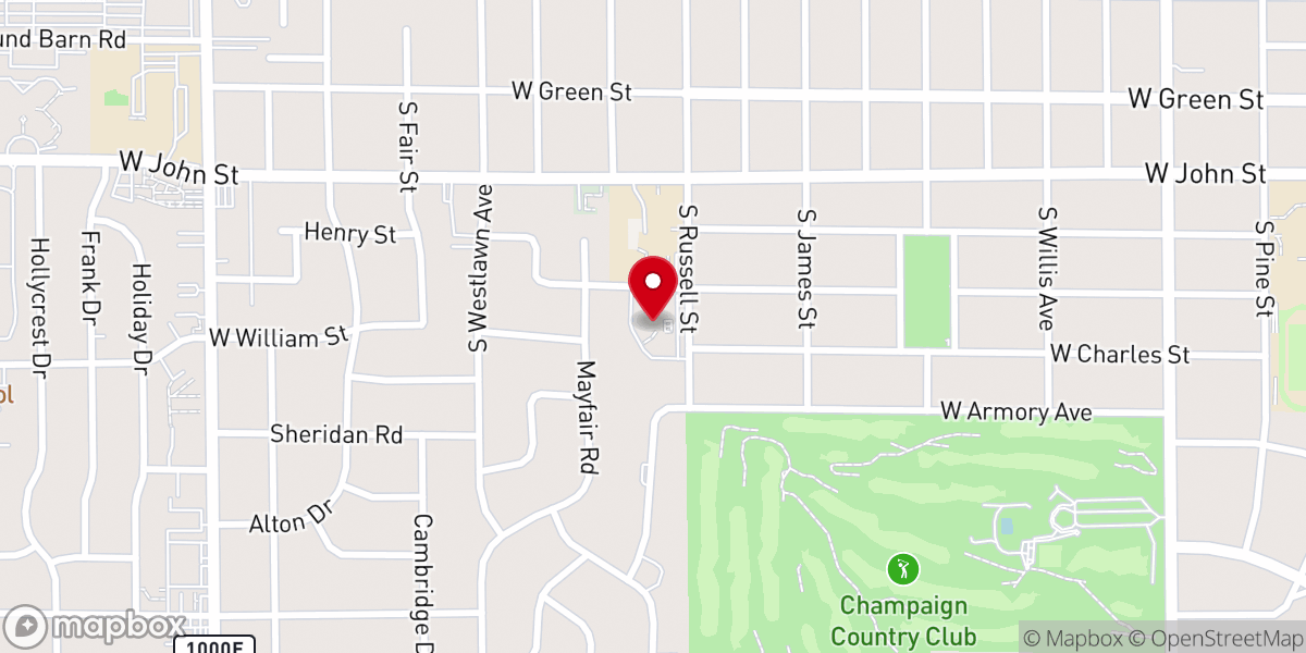Map showing location of St. Peter's United Church of Christ