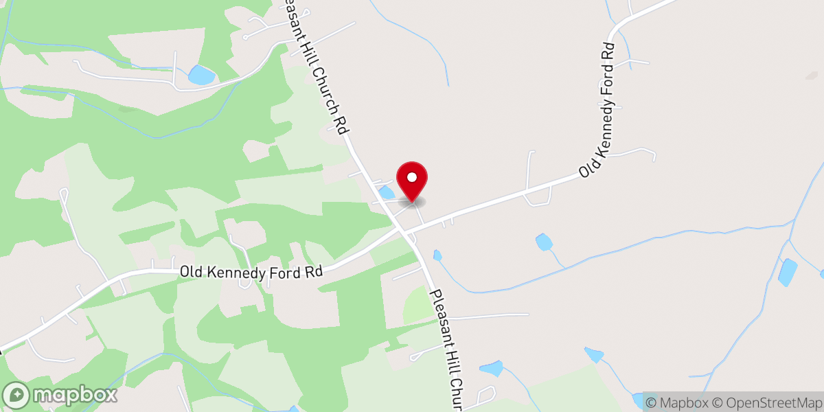 Map showing location of Pleasant Hill Baptist Church