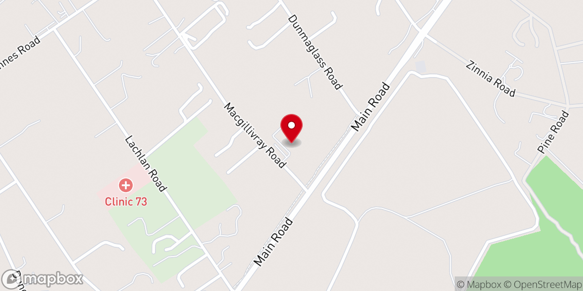 Map showing location of The Crossing Church