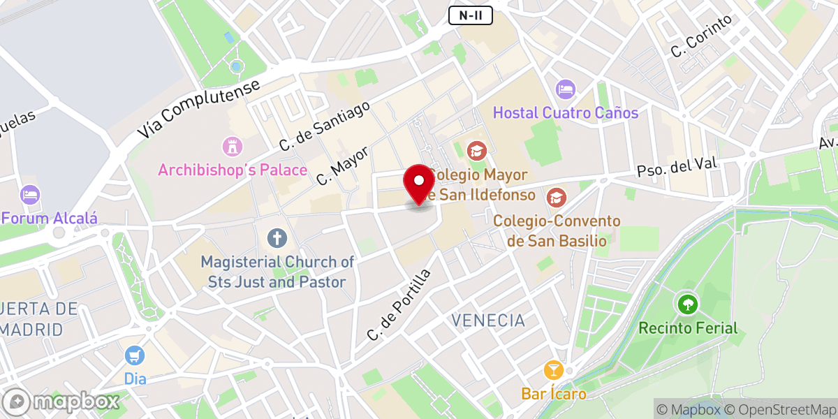 Map showing location of Concepcionistas Franciscanas de Alcalá de Henares