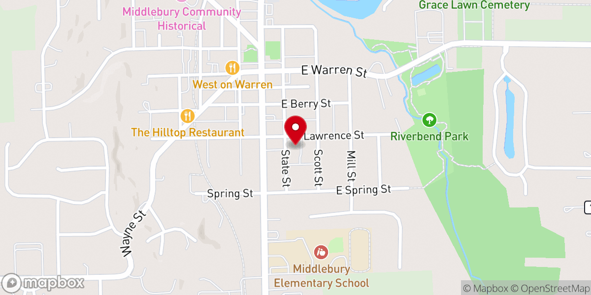 Map showing location of First Mennonite Church