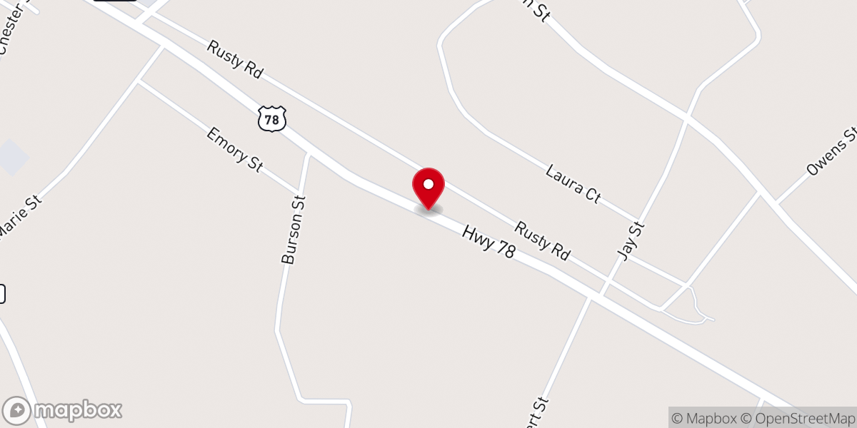 Map showing location of Main Street Church of Christ