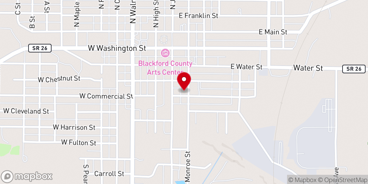 Map showing location of Zion Lutheran Church