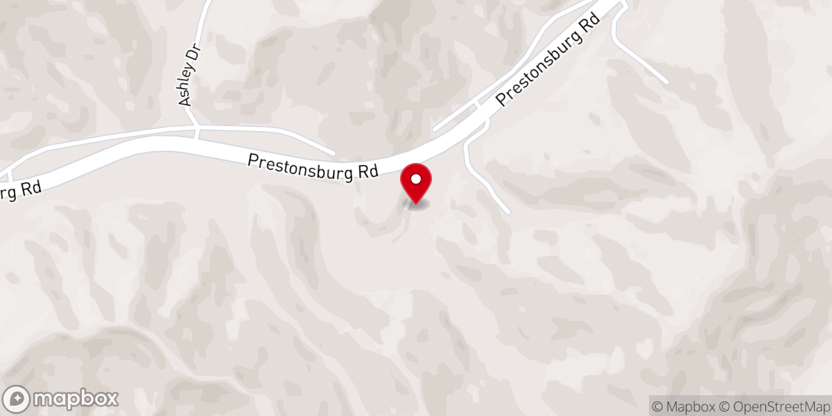 Map showing location of The Old Log Church