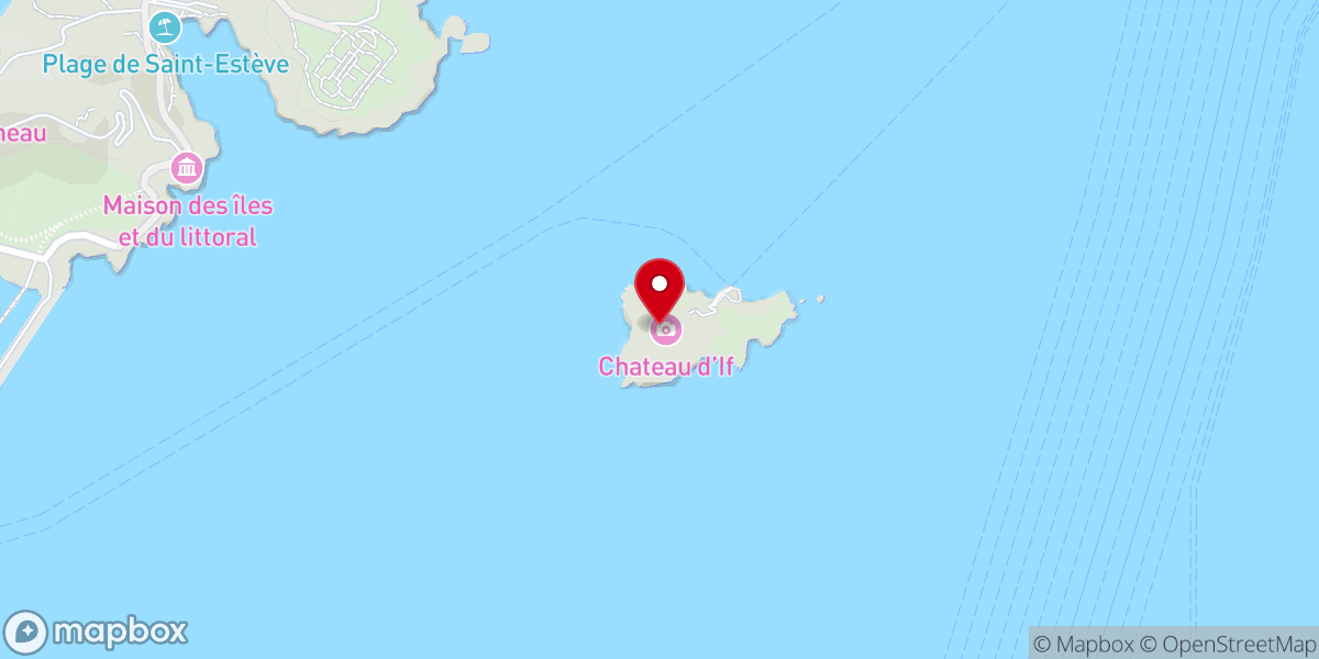Map showing location of Château d'If
