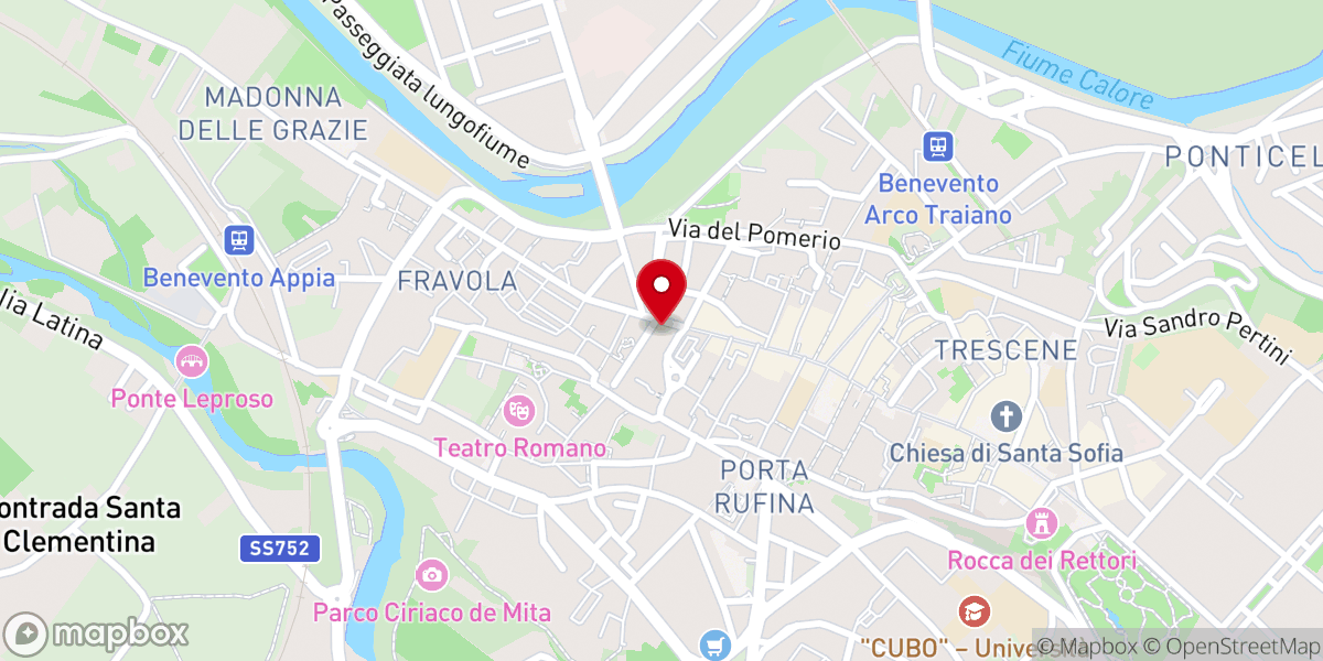 Map showing location of Duomo di Benevento: Cattedrale metropolitana di Santa Maria de Episcopio