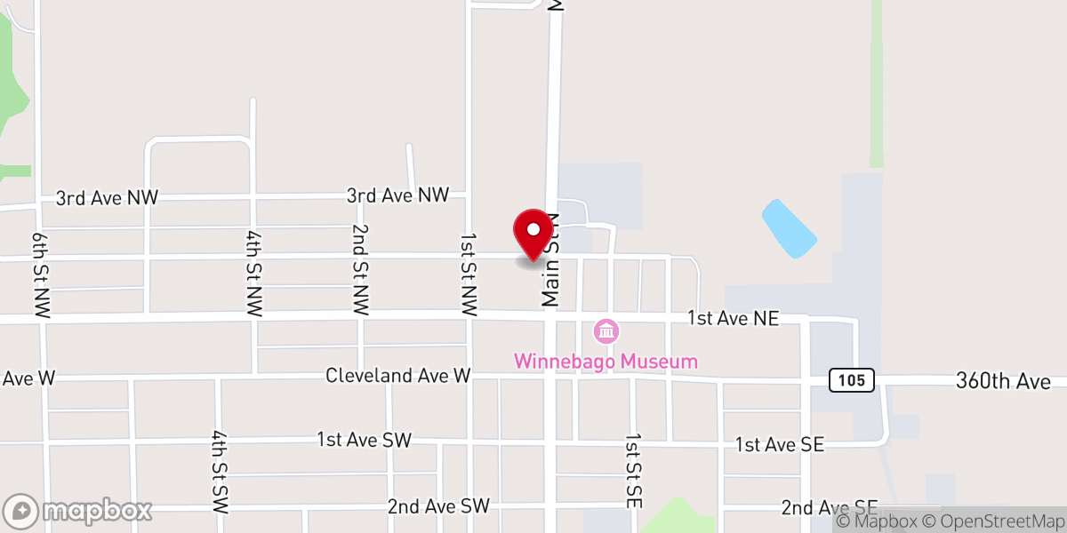 Map showing location of Next to new
