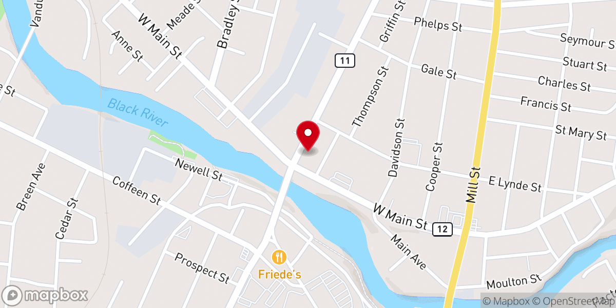 Map showing location of Watertown Korean Presbyterian Church