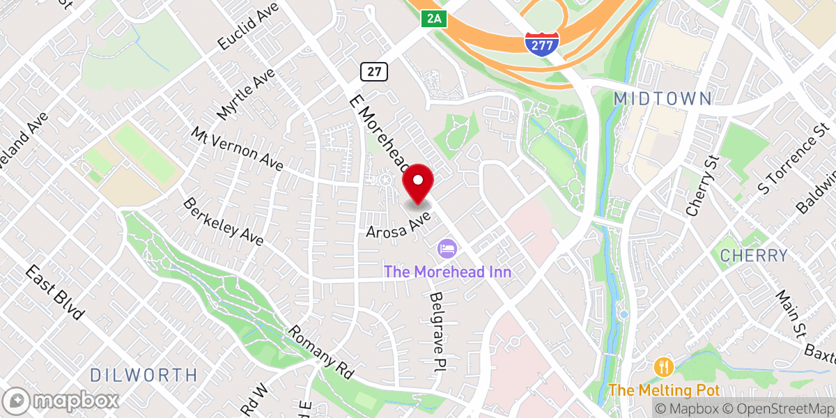 Map showing location of First Church of Christ, Scientist