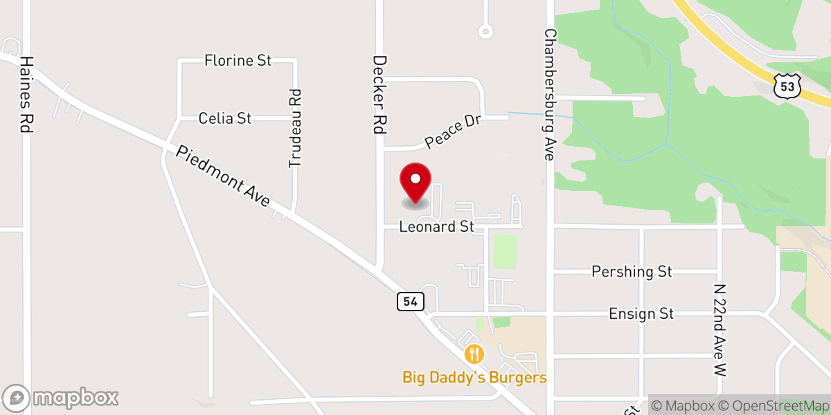 Map showing location of Grace Presbyterian Church