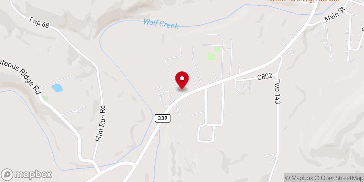 Map showing location of The River Family Christian Center
