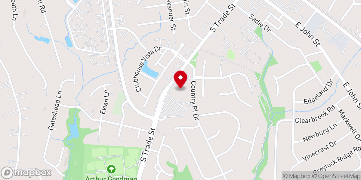 Map showing location of Matthews United Methodist Church
