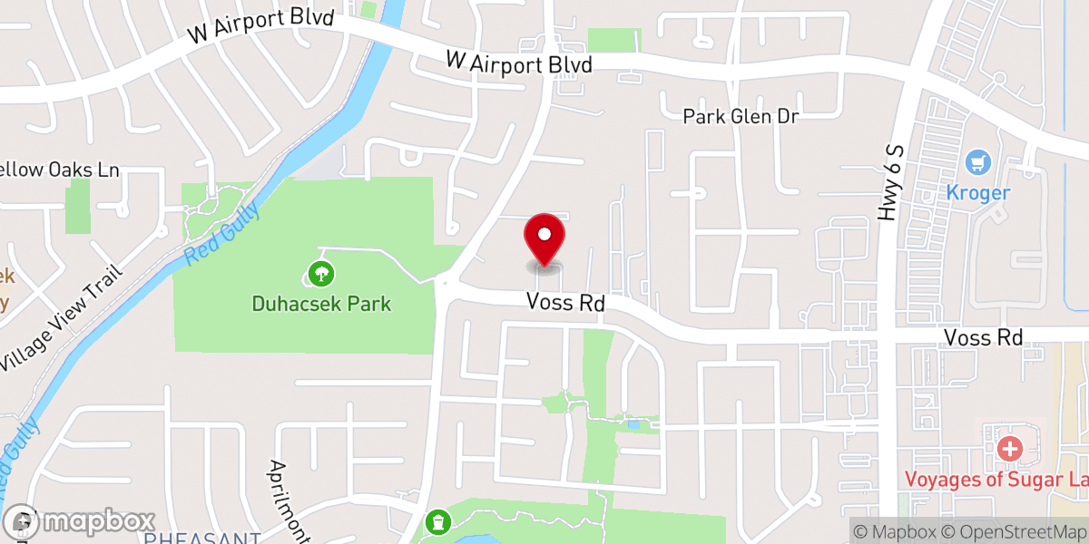 Map showing location of Sugar Land Church of Christ
