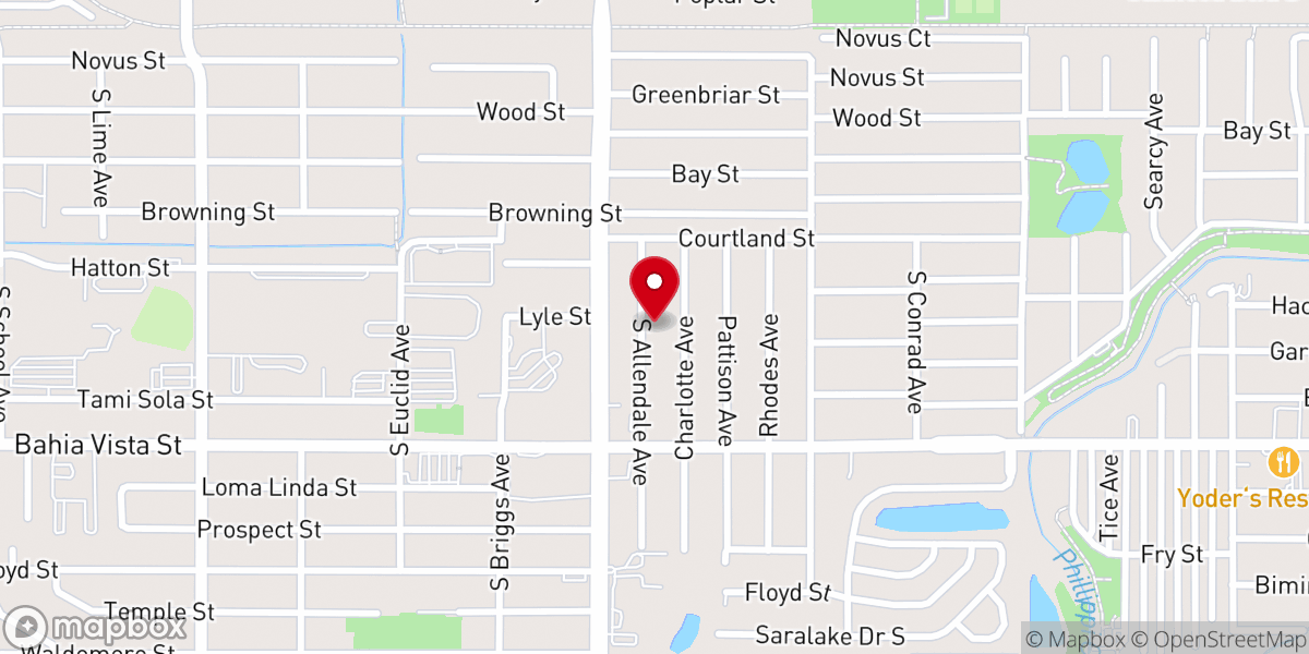 Map showing location of Concordia lutheran