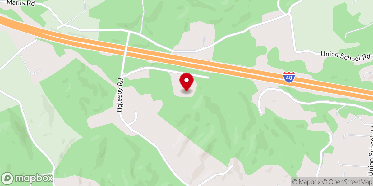 Map showing location of East Sunnyview Baptist Church