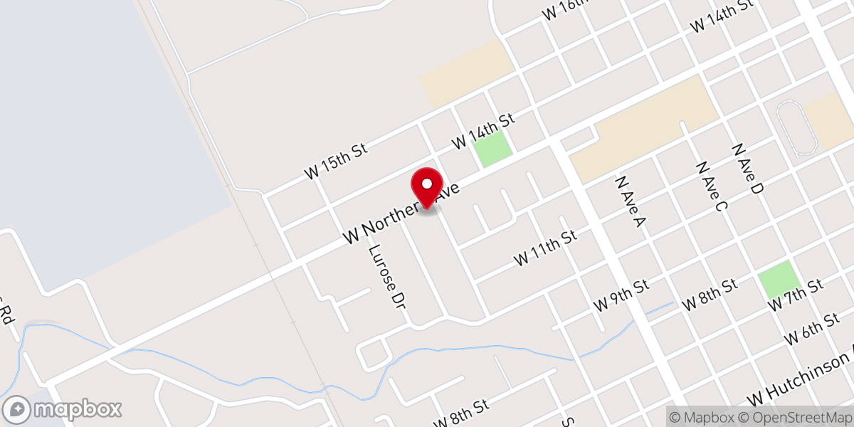 Map showing location of First Church of the Nazarene