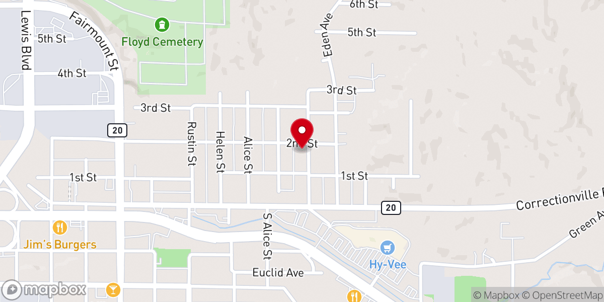 Map showing location of Iglesia Centro de Vida
