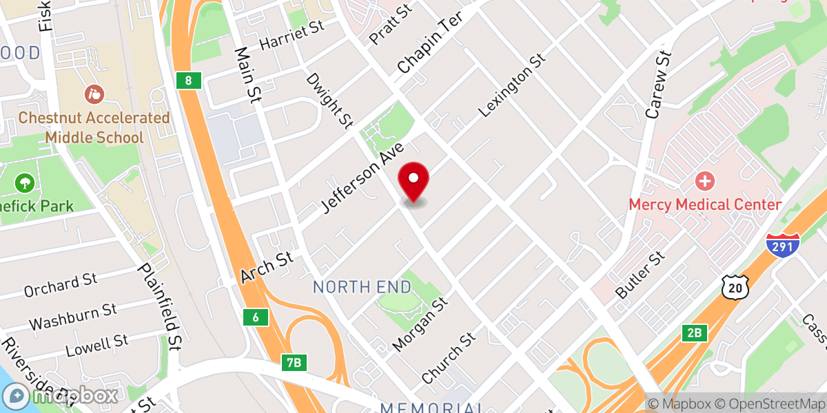 Map showing location of Daniel's New Bethel Church