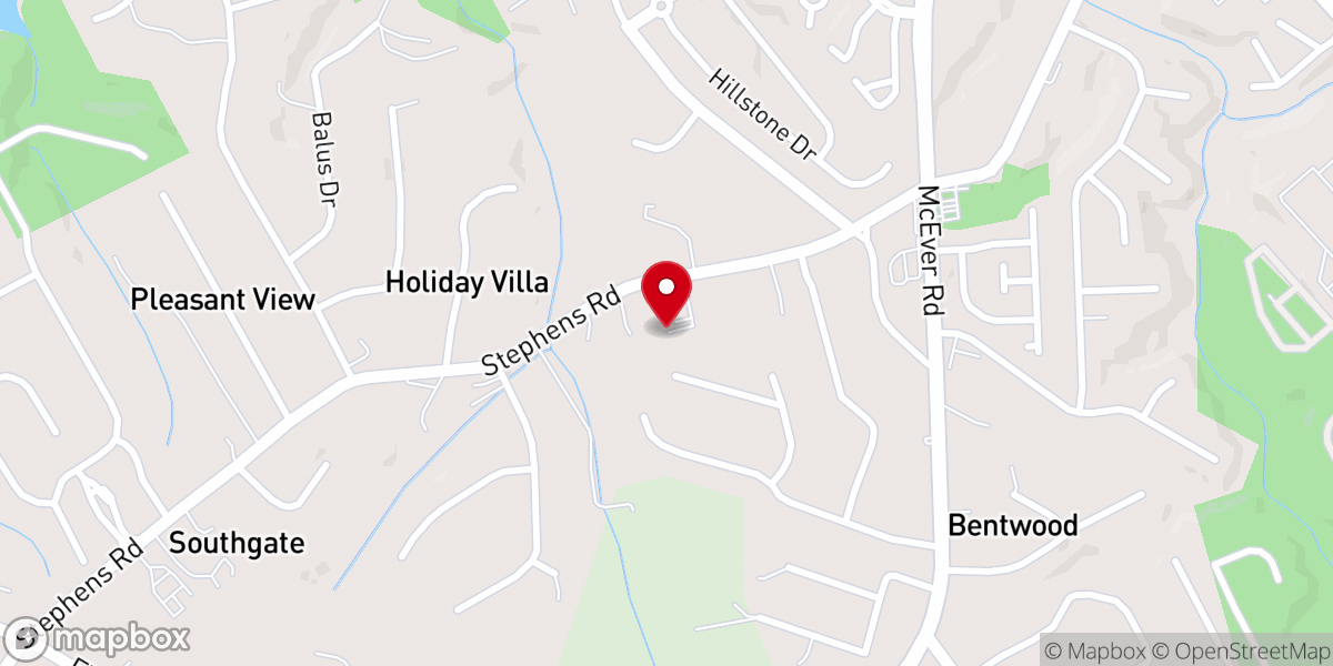 Map showing location of Liberty Bible Church