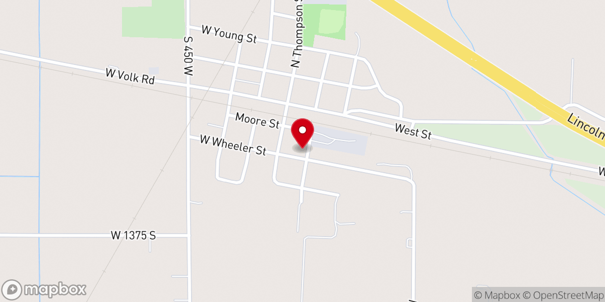 Map showing location of First Lutheran Church