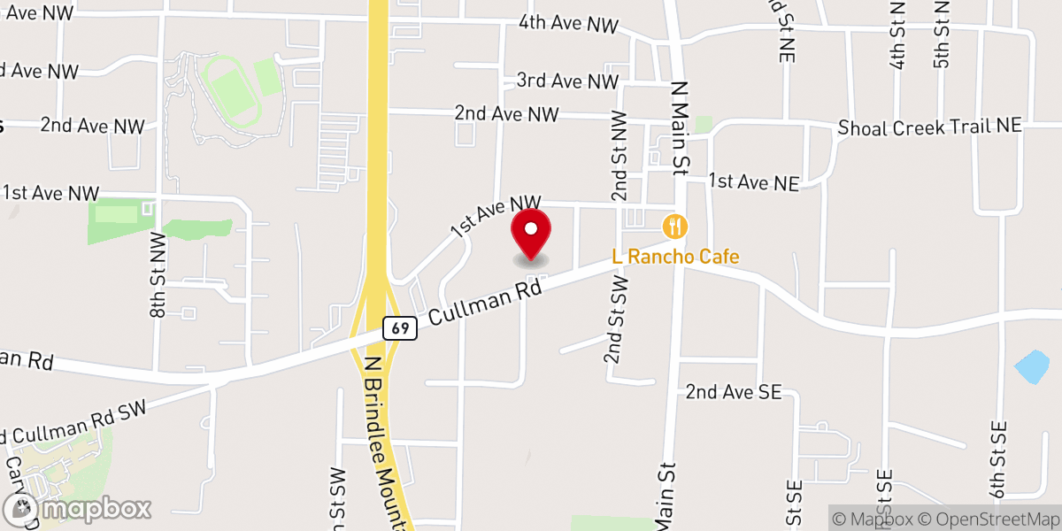 Map showing location of Grace Covenant Baptist Church