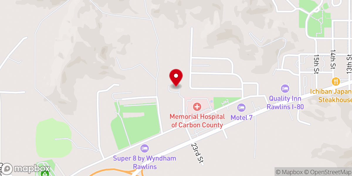 Map showing location of Rawlins Cooperative Parish