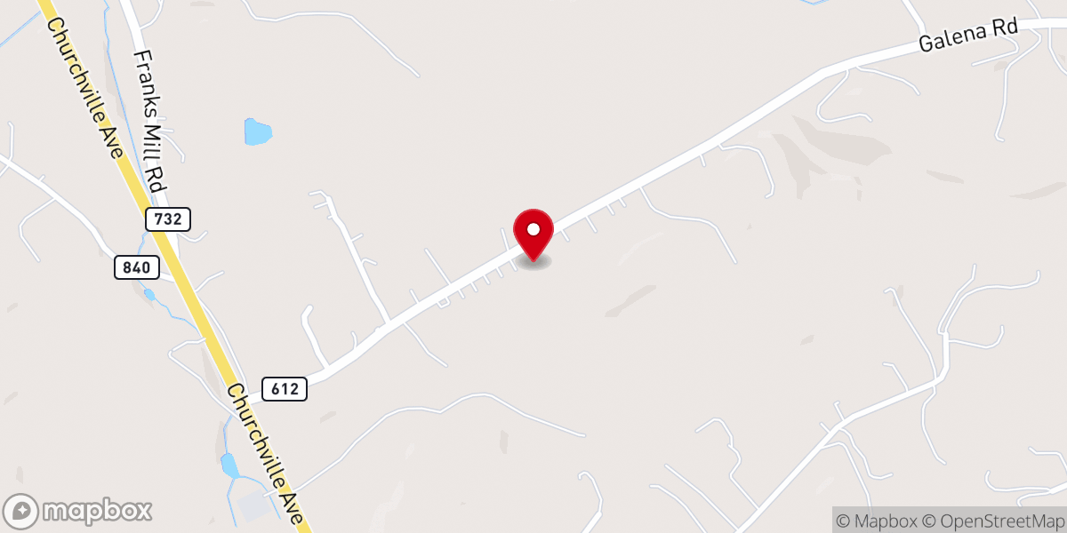 Map showing location of Mountain View Church of Christ