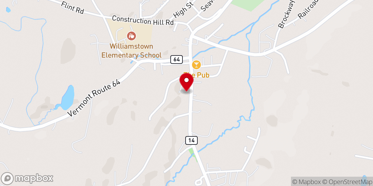 Map showing location of Williamstown Town Clerk