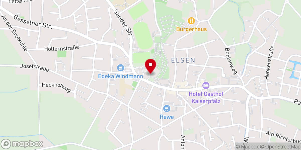 Map showing location of Pastoraler Raum Elsen-Wewer-Borchen