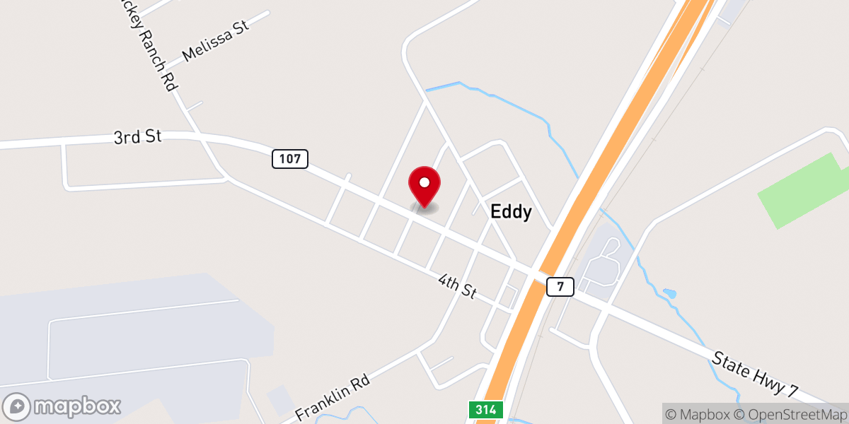 Map showing location of Bruceville-Eddy United Methodist Church