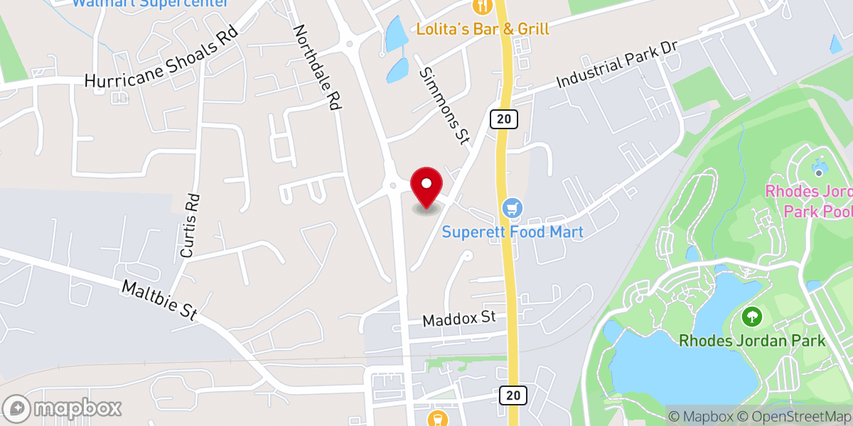 Map showing location of Lawrenceville Brethren Assembly