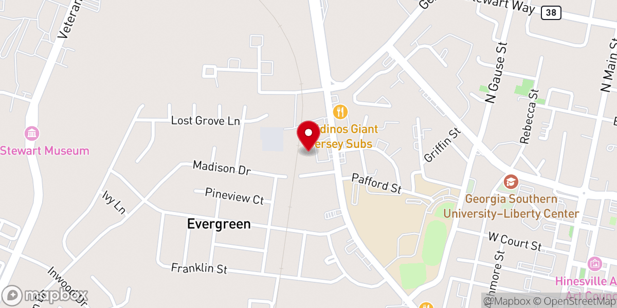 Map showing location of Full Gospel Tabernacle COGIC Inc