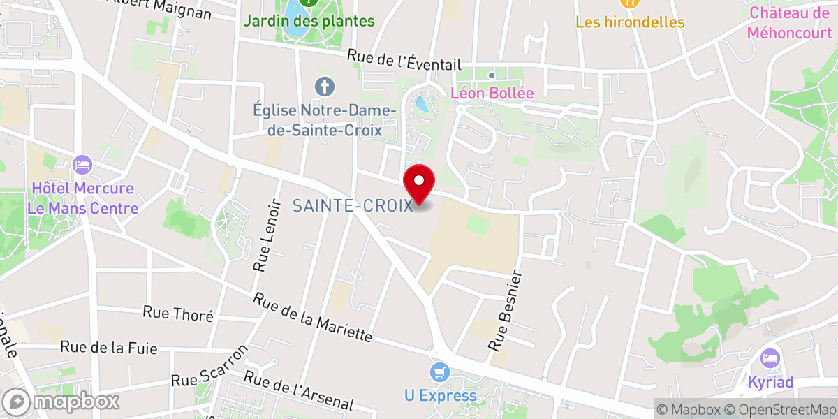 Map showing location of Nueva Vida Le Mans