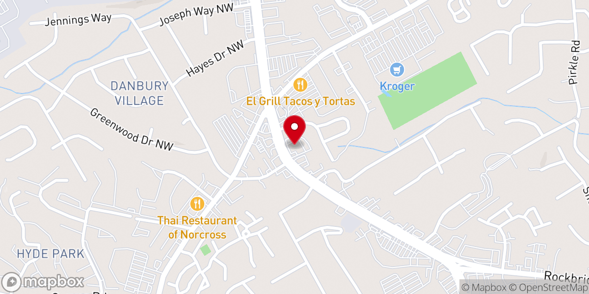 Map showing location of Atlanta Chin Baptist Church
