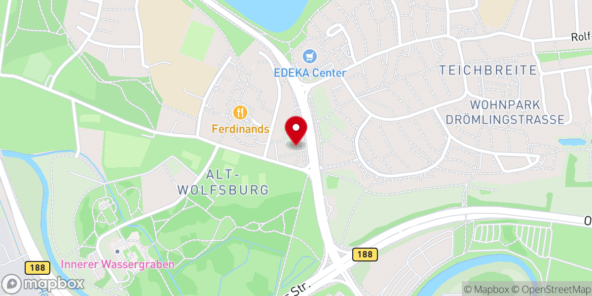 Map showing location of St. Bernward