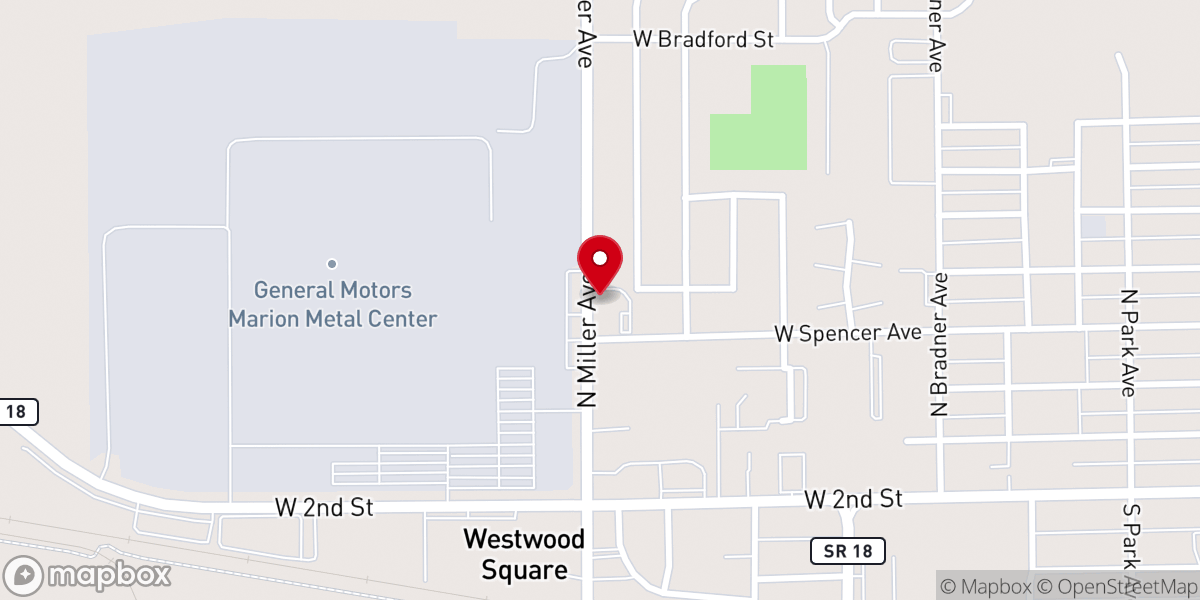 Map showing location of Calvary Social Brethren Church